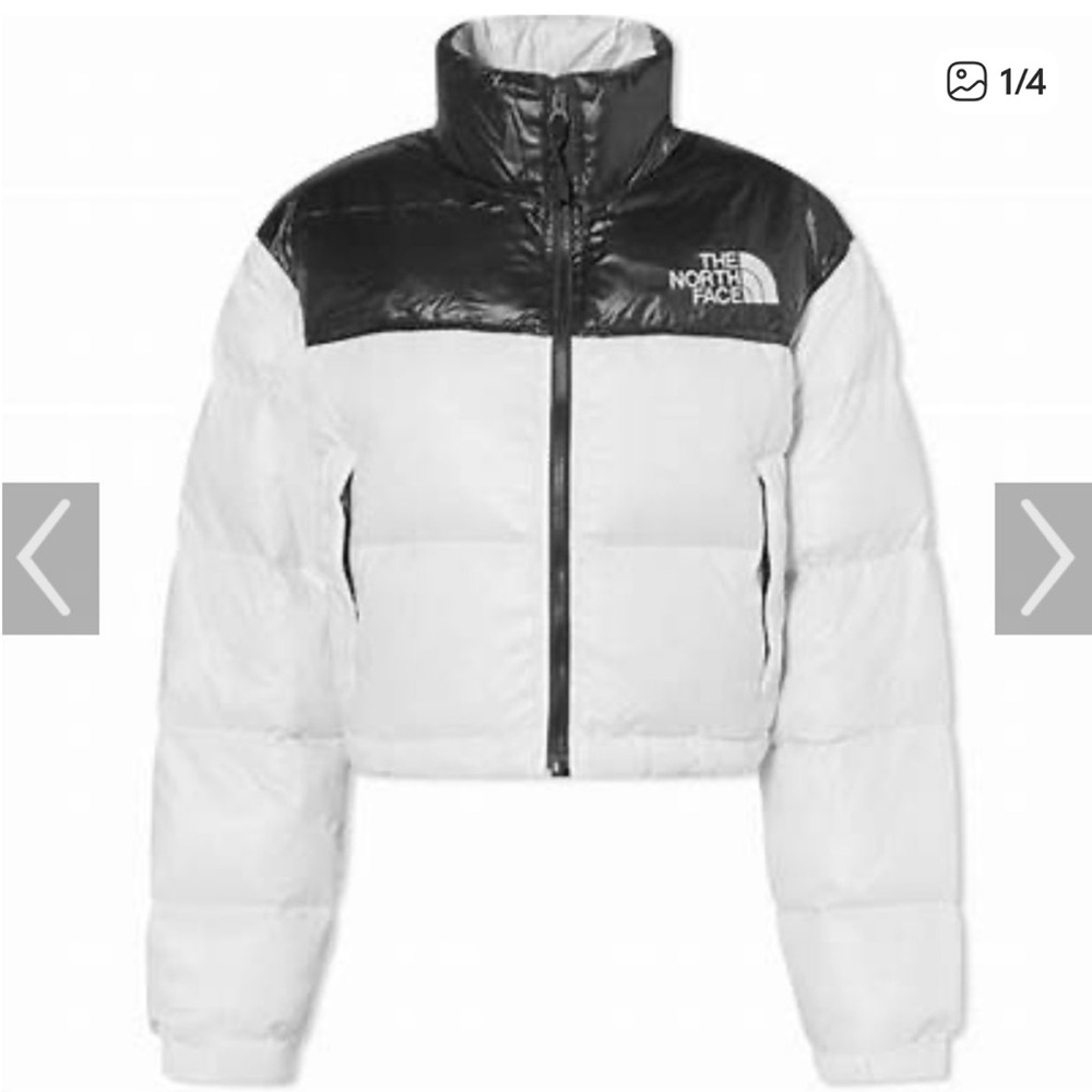 The North Face Black and White Cropped Jacket